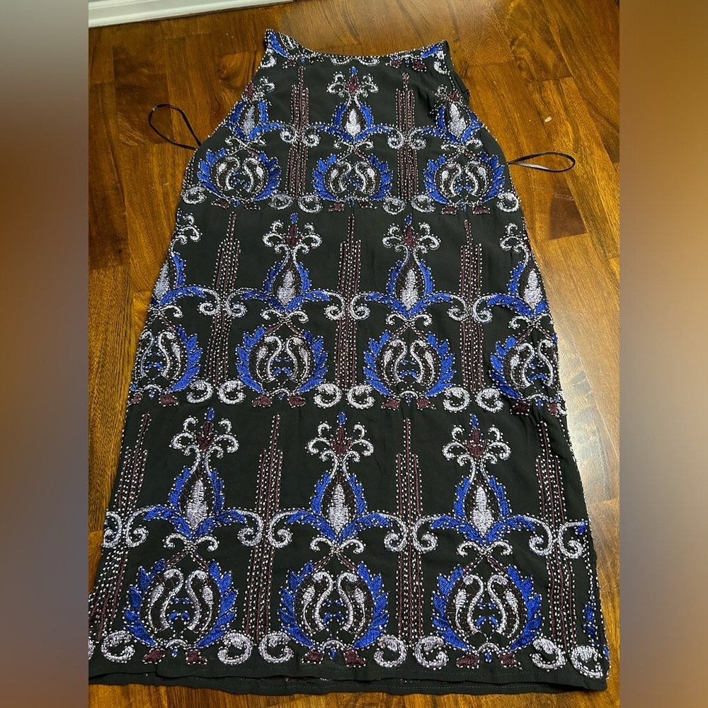 Francesca’s Beaded Dress With Back Cut Out Size Medium NWT